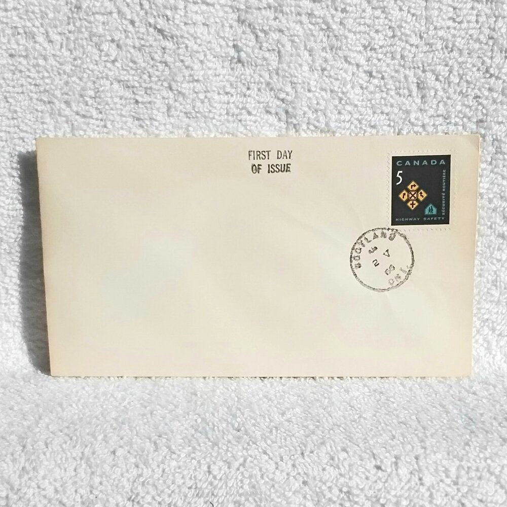 Canadian 1966 Fist day of Issue 2 V Highway Safety Stamp Canada 5!!